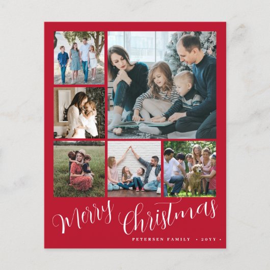 Budget Foto Collage Weihnachtskarte Flyer (Vorne)