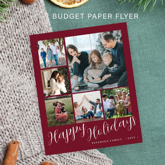 Budget Foto Collage Weihnachtskarte Flyer