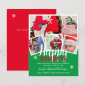 Budget Foto Collage Weihnachtskarten Jahresbericht (Vorne/Hinten)