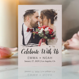 Budget Foto Cream Hochzeit Dankeskarte
