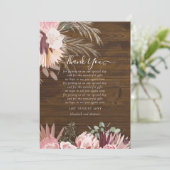 BUDGET-Foto Danke, dass Sie Karte Pampas Grass Hoc (Stehend Vorderseite)