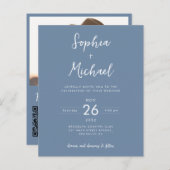Budget Foto Details QR Website Dusty Blue Wedding (Vorne/Hinten)