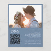 Budget Foto Details QR Website Dusty Blue Wedding (Rückseite)