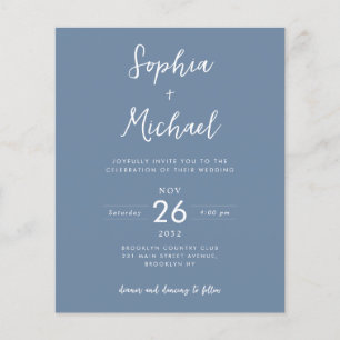 Budget Foto Details QR Website Dusty Blue Wedding