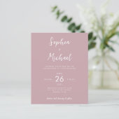 Budget Foto Details QR Website Dusty Rose Hochzeit (Stehend Vorderseite)