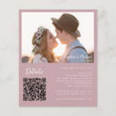 Budget Foto Details QR Website Dusty Rose Hochzeit (Rückseite)