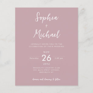 Budget Foto Details QR Website Dusty Rose Hochzeit