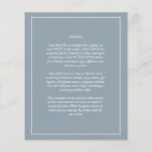 Budget Foto Dusty Blue Wedding rettet Termine Flyer (Hinten)