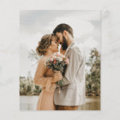 Budget Foto einfache Hochzeit Save the Date Flyer (Hinten)