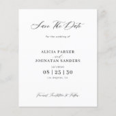 Budget Foto einfache Hochzeit Save the Date Flyer (Vorne)