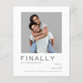 Budget Foto Einfache Typografie Save the Date grau (Vorderseite)