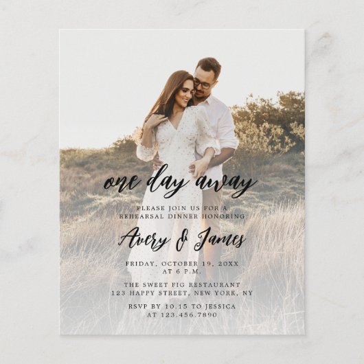 Budget Foto Einmal Probe Abendessen Flyer (Vorne)