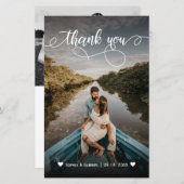 Budget Foto Elegant Wedding Vielen Dank Script Car (Vorne/Hinten)