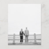 Budget Foto Elegante Monogram Wedding Einladung (Rückseite)