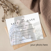 Budget Foto elegante Skripthochzeit speichern Sie Flyer