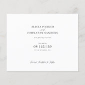 Budget Foto elegante Skripthochzeit speichern Sie Flyer (Hinten)