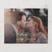 Budget Foto elegante Skripthochzeit speichern Sie  Flyer (Vorne)