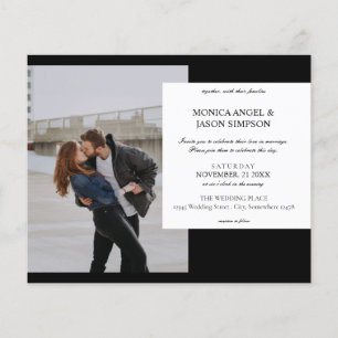 Budget Foto Elegante Wedding EinladungPaper Sheet