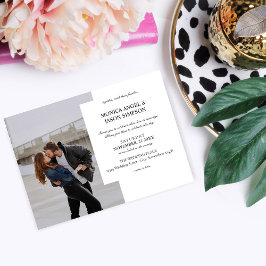 Budget Foto Elegante White Wedding Moderner Flyer