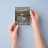 Budget Foto Elegantes Skript QR-Code Brautparty Flyer (Gruppe)