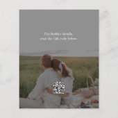 Budget Foto Elegantes Skript QR-Code Brautparty Flyer (Hinten)