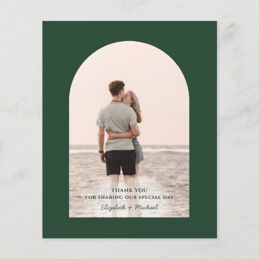 BUDGET FOTO Emerald Green Wedding Stationery Flyer (Vorne)