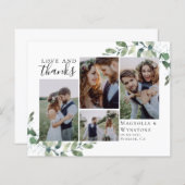 Budget Foto Eukalyptus Wedding Dankeschön Karte (Vorne/Hinten)