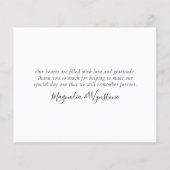 Budget Foto Eukalyptus Wedding Dankeschön Karte (Rückseite)