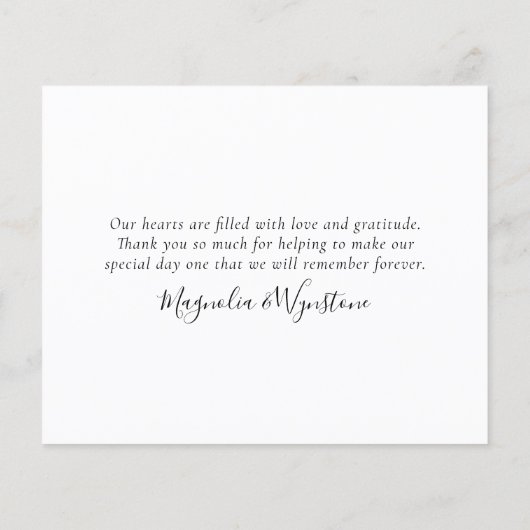 Budget Foto Eukalyptus Wedding Dankeschön Karte (Rückseite)