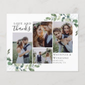 Budget Foto Eukalyptus Wedding Dankeschön Karte (Vorderseite)