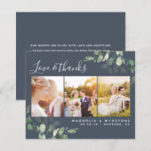 Budget Foto Eukalyptus Wedding Dankeschön Karte (Vorne/Hinten)