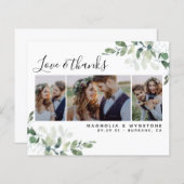 Budget Foto Eukalyptus Wedding Dankeschön Karte (Vorne/Hinten)