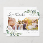 Budget Foto Eukalyptus Wedding Dankeschön Karte (Vorne/Hinten)