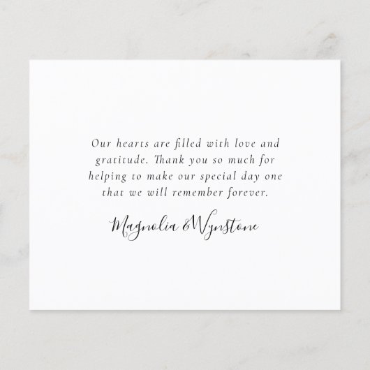 Budget Foto Eukalyptus Wedding Dankeschön Karte (Rückseite)