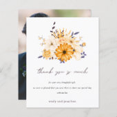 Budget Foto Floral Yellow Wedding Vielen Dank (Vorne/Hinten)