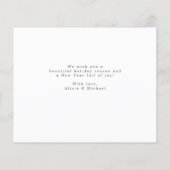 Budget Foto frisch vermählte Weihnachtskarte (Rückseite)