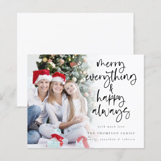 Budget Foto Frohe Alles Weihnachtskarte (Vorne/Hinten)