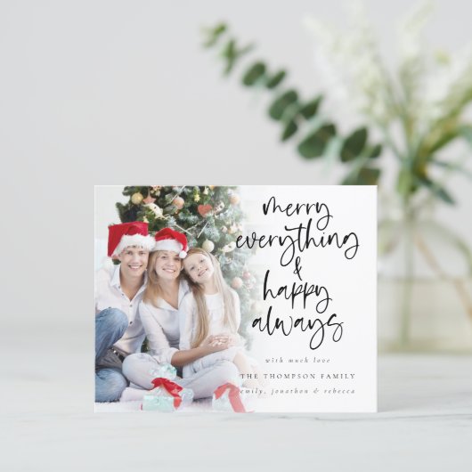 Budget Foto Frohe Alles Weihnachtskarte (Stehend Vorderseite)