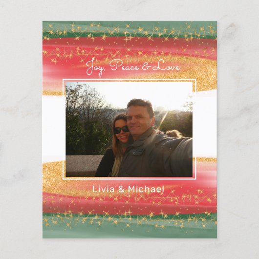 Budget Foto Frohe Weihnachtskarte (Vorderseite)