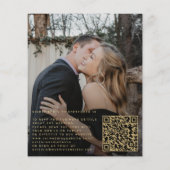 Budget Foto Gold QR Code UAWG Hochzeitseinladung (Rückseite)