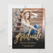 Budget Foto Gold Script Abschluss Ankündigung (Vorderseite)