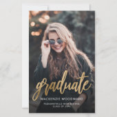 Budget Foto Gold Script Abschluss Ankündigung (Vorderseite)