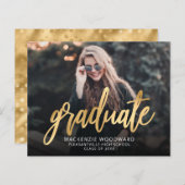 Budget Foto Gold Script Abschluss Ankündigung (Vorne/Hinten)