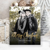 Budget Foto Gold Script Frohe Weihnachtskarte