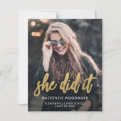 Budget Foto Gold Sie tat es Abschluss (Vorderseite)