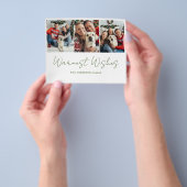 Budget Foto Green Script Weihnachtskarte Flyer (Gruppe)