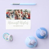 Budget Foto Green Script Weihnachtskarte Flyer (Einzeln)