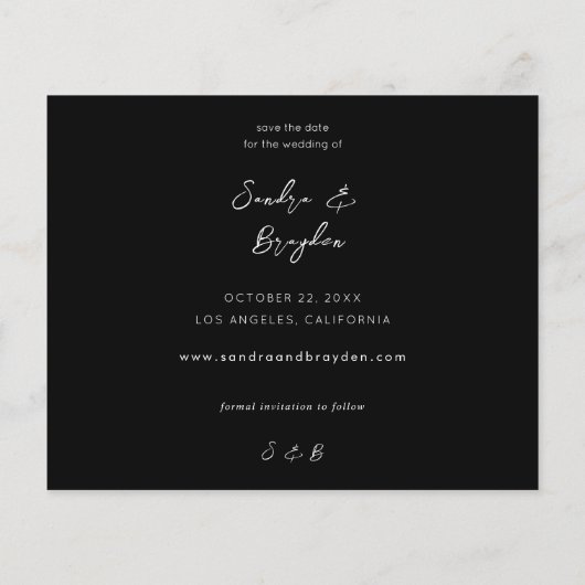 Budget Foto H MOD Chic 5 Save the Date Flyer (Hinten)