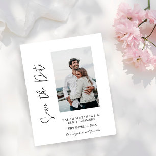 Budget Foto Hand Typografie Save-the-Date-W Flyer