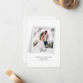 Budget Foto Handschrift Hochzeit Dankeschön Karte (Vorderseite/Rückseite Beispiel)